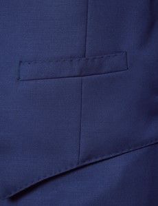 Slim Fit Royal Blue Twill Waistcoat
