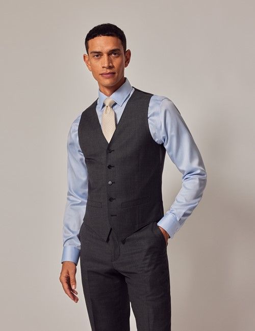 Charcoal Twill Vest