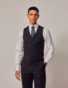 Dark Charcoal Twill Vest