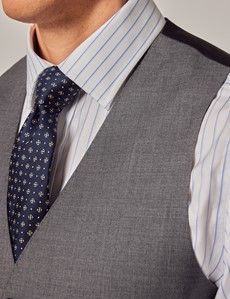 Mid Grey Twill Vest-preview1