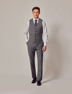 Mid Grey Twill Vest-preview5
