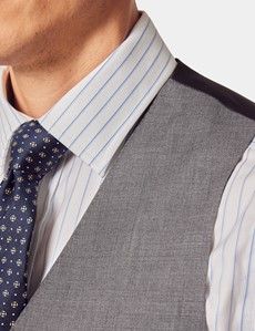 Mid Grey Twill Vest-preview1