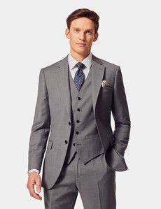 Mid Grey Twill Vest-preview4