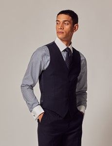 Navy Twill Vest