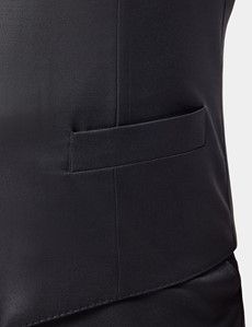 Slim Fit Black Dinner Waistcoat