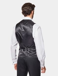 Slim Fit Black Dinner Waistcoat