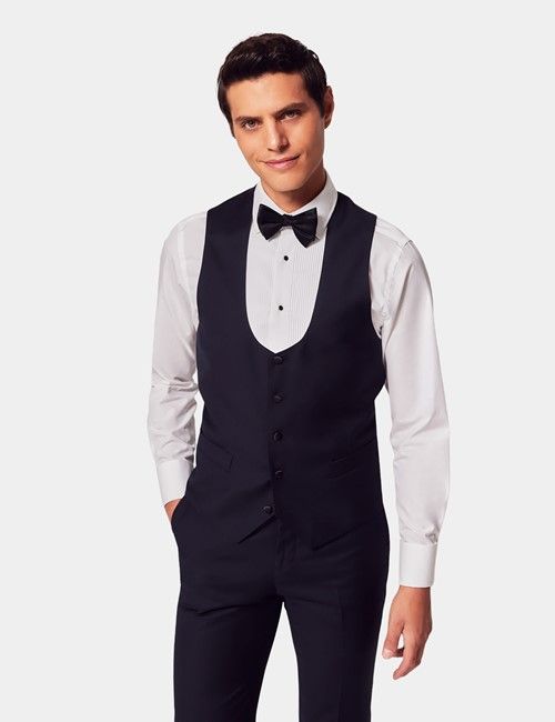 Navy Slim Dinner Vest