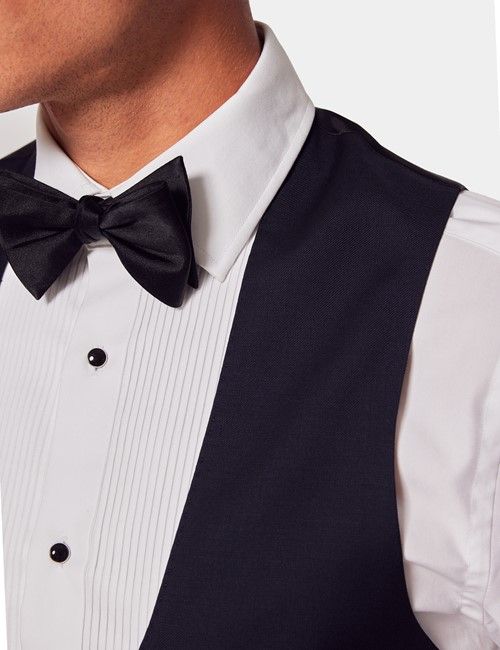 Navy Slim Dinner Vest-preview