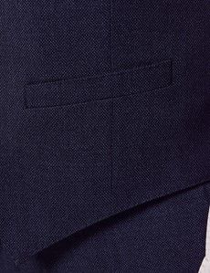 Dark Blue Birdseye Slim Waistcoat-preview2