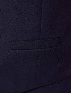 Navy Hopsack Slim Suit Vest-preview2