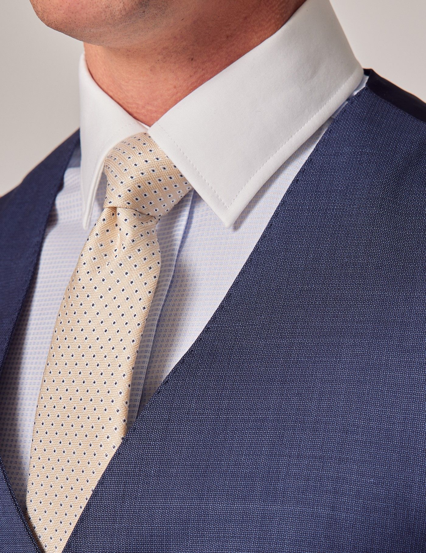 Slim Fit Blue Plain Vest-preview