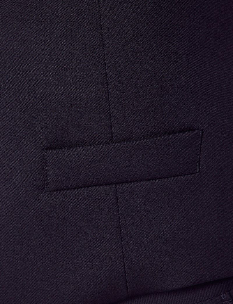 Tailored Fit Navy Twill Waistcoat thumbnail 4
