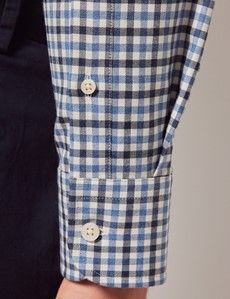 Blue & Navy Plaid Flannel Shirt-preview3