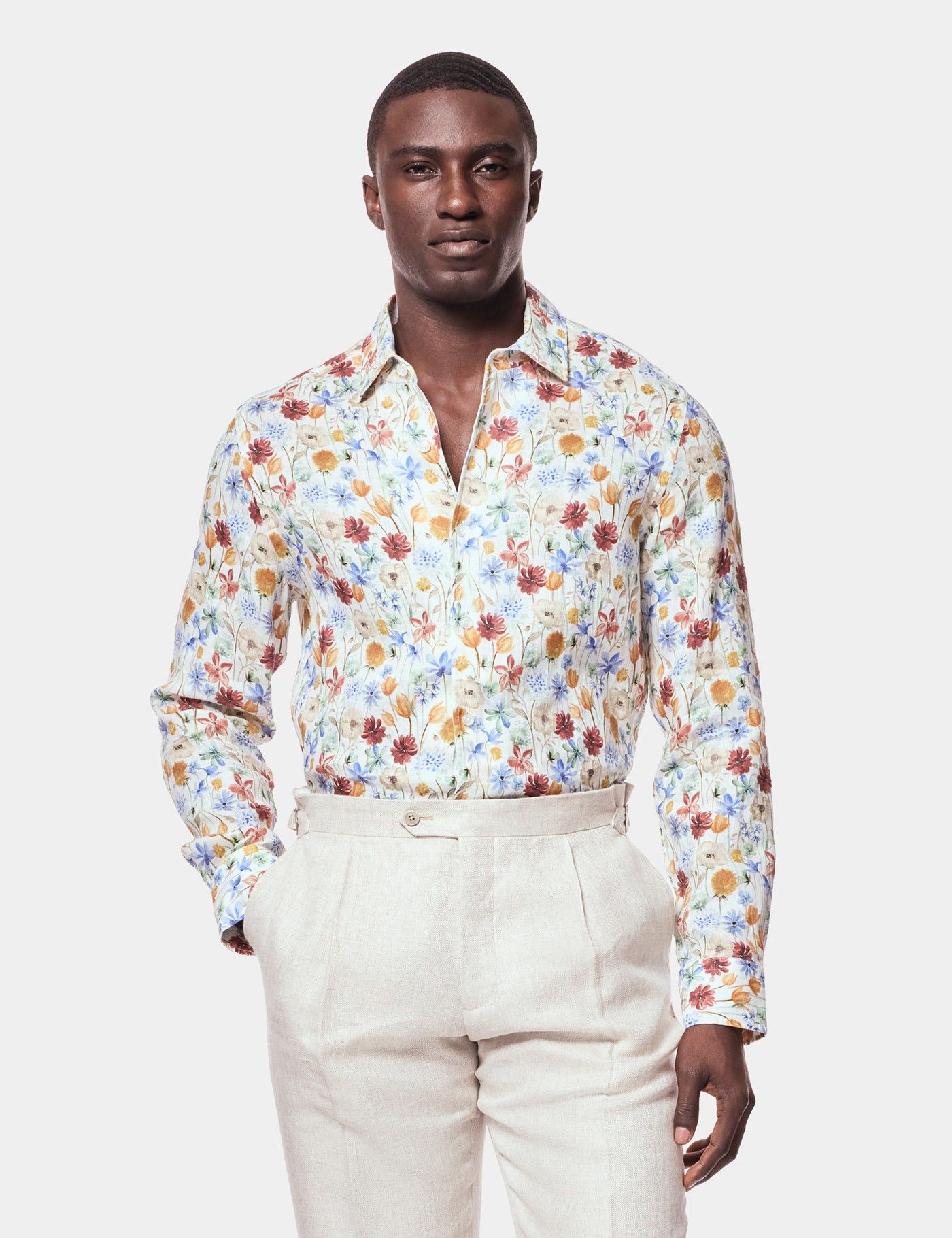 Men's Linen Shirts | Comfort Shirts for Men at Hawes & Curtis