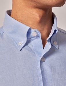 Light Blue Oxford Shirt - Button Down Collar-preview1