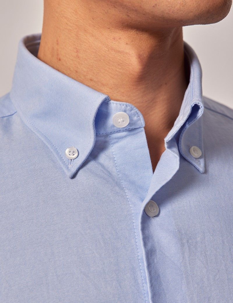 Hawes Curtis Light Blue Oxford Shirt Button Down Collar