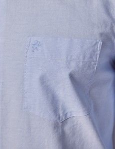 Light Blue Oxford Shirt - Button Down Collar-preview3