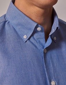 Mid Blue Oxford Shirt - Button Down Collar-preview1