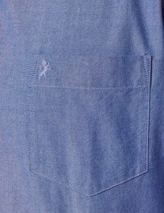 Mid Blue Oxford Shirt - Button Down Collar-preview3