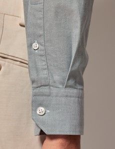 Green Oxford Shirt - Button Down Collar-preview5