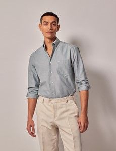 Green Oxford Shirt - Button Down Collar-preview6