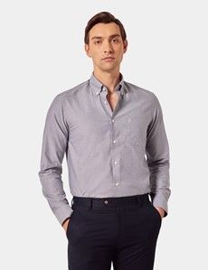 Regular Fit Grey Oxford Shirt
