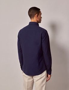 Navy Oxford Shirt - Button Down Collar-preview4
