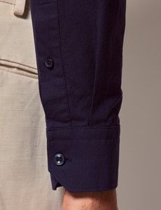 Navy Oxford Shirt - Button Down Collar-preview5