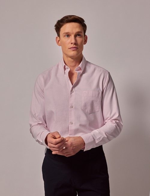 Pink Oxford Shirt - Button Down Collar