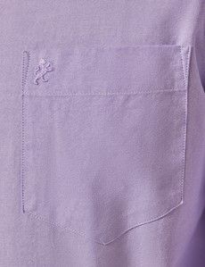 Lilac Oxford Shirt - Button Down Collar-preview3