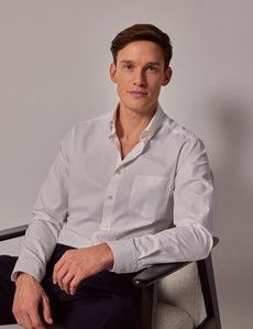 White Oxford Shirt - Button Down Collar