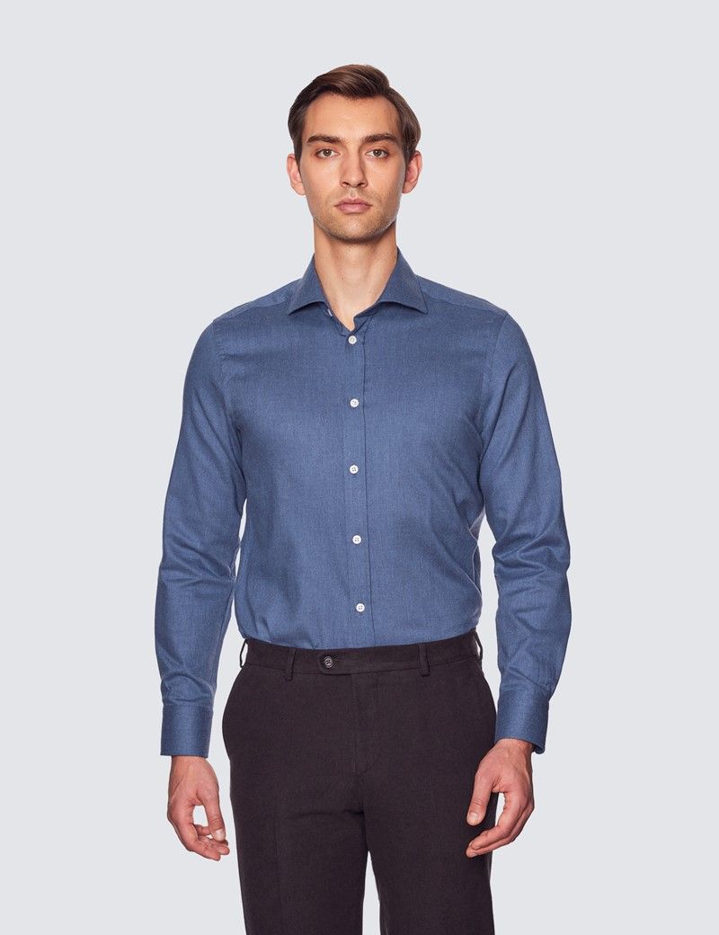 Mens brushed cotton shirt discount