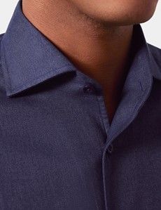 Dark Blue Flannel Shirt