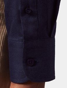 Dark Blue Flannel Shirt