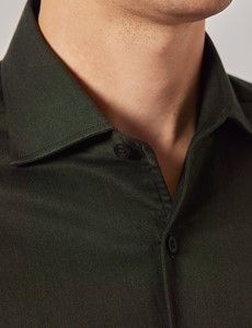 Dark Olive Flannel Shirt-preview1