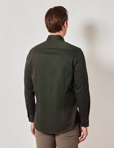 Dark Olive Flannel Shirt-preview3