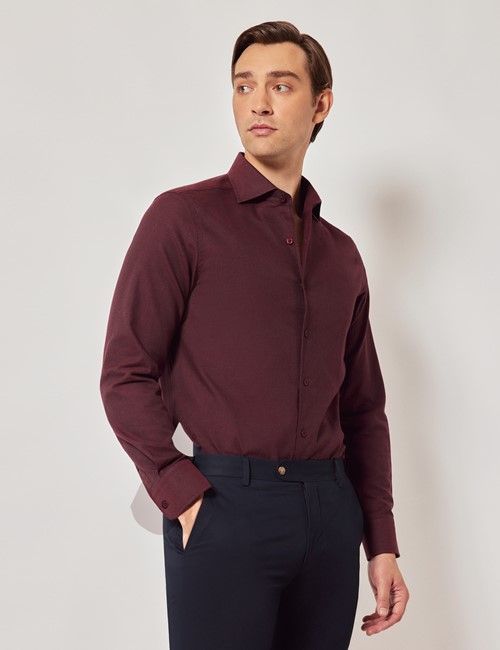 Burgundy Flannel Shirt 