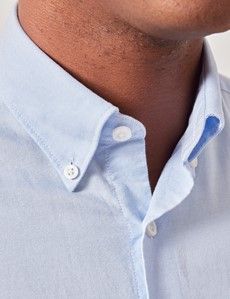 Light Blue Oxford Shirt - Button Down Collar-preview1
