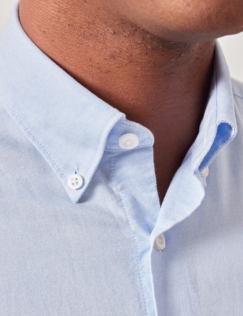 Light Blue Oxford Shirt - Button Down Collar-preview