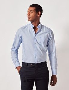Light Blue Oxford Shirt - Button Down Collar-preview2