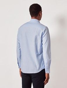 Light Blue Oxford Shirt - Button Down Collar-preview4