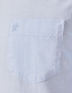 Light Blue Oxford Shirt - Button Down Collar-preview3