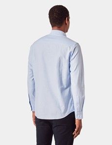 Slim Fit Light Blue Oxford Shirt-preview4