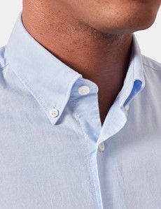 Slim Fit Light Blue Oxford Shirt-preview1