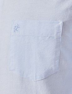 Slim Fit Light Blue Oxford Shirt-preview2