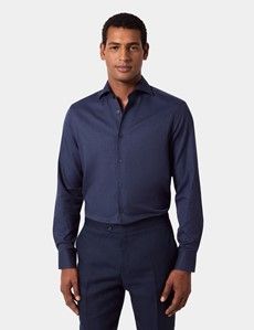 Slim Fit Dark Blue Shirt