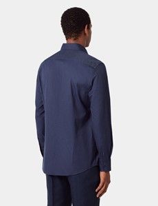 Slim Fit Dark Blue Shirt