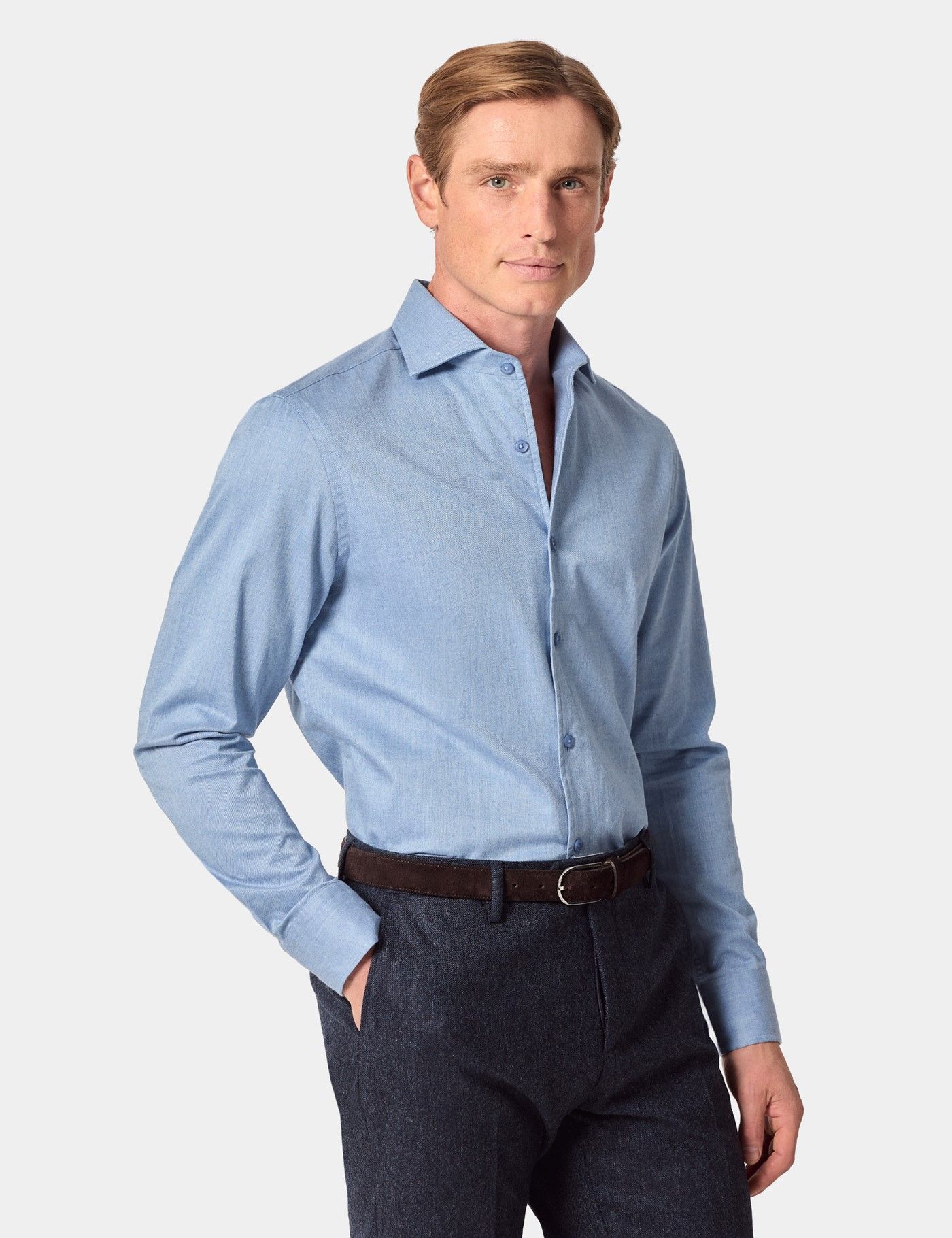Slim Fit Light Blue Shirt