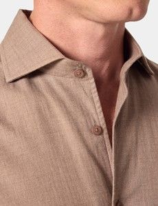 Slim Fit Taupe Shirt