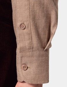 Slim Fit Taupe Shirt